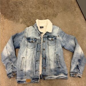 Vintage Lois Blue‎ Denim Sherpa Jacket